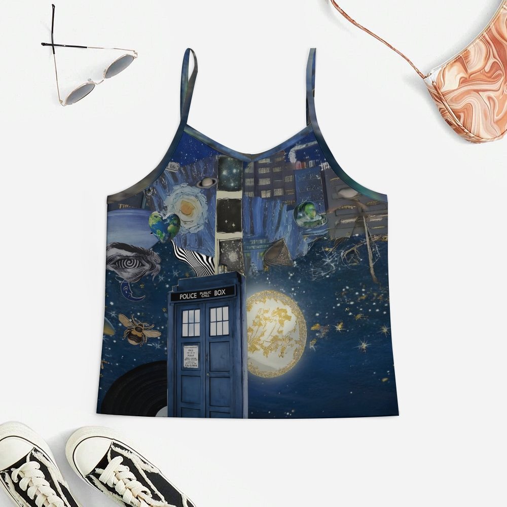 Starry Phone Booth Women's Geek Suspender Cami Set