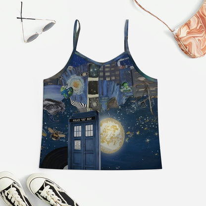 Starry Phone Booth Women's Geek Suspender Cami Set