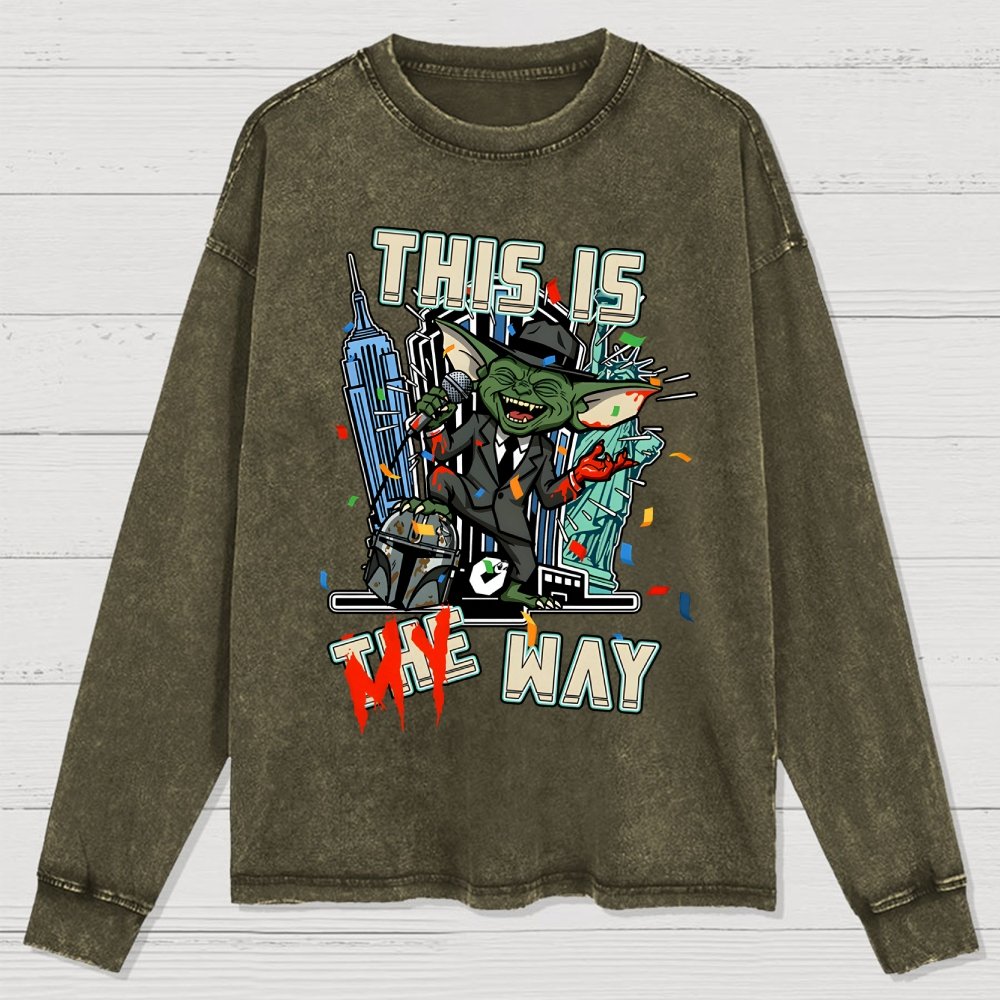My WAY Washed Long Sleeve Tee