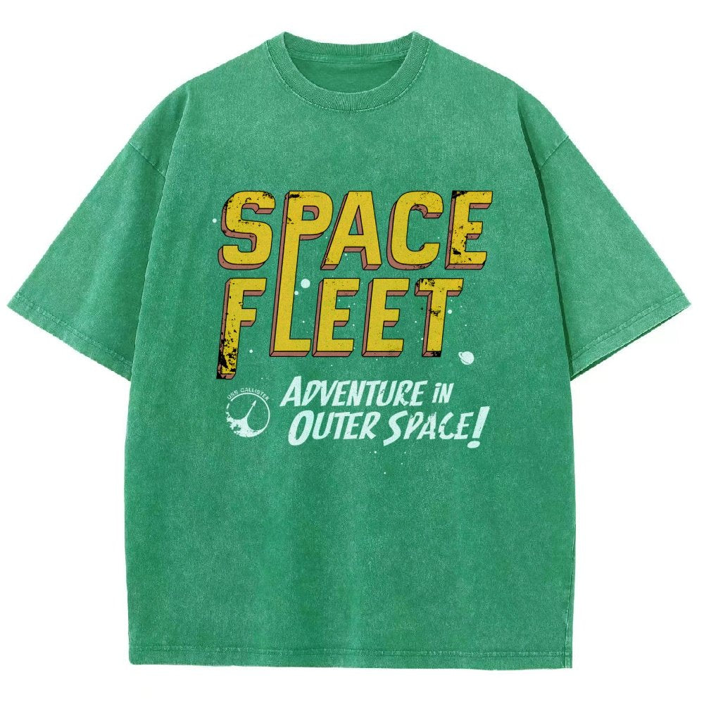 Space Fleet Vintage Distressed T-shirt
