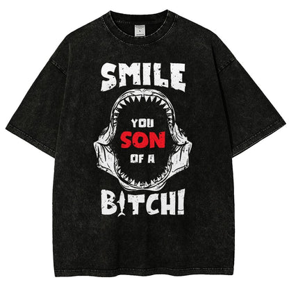 Smile You Son of a... Vintage Distressed T-shirt