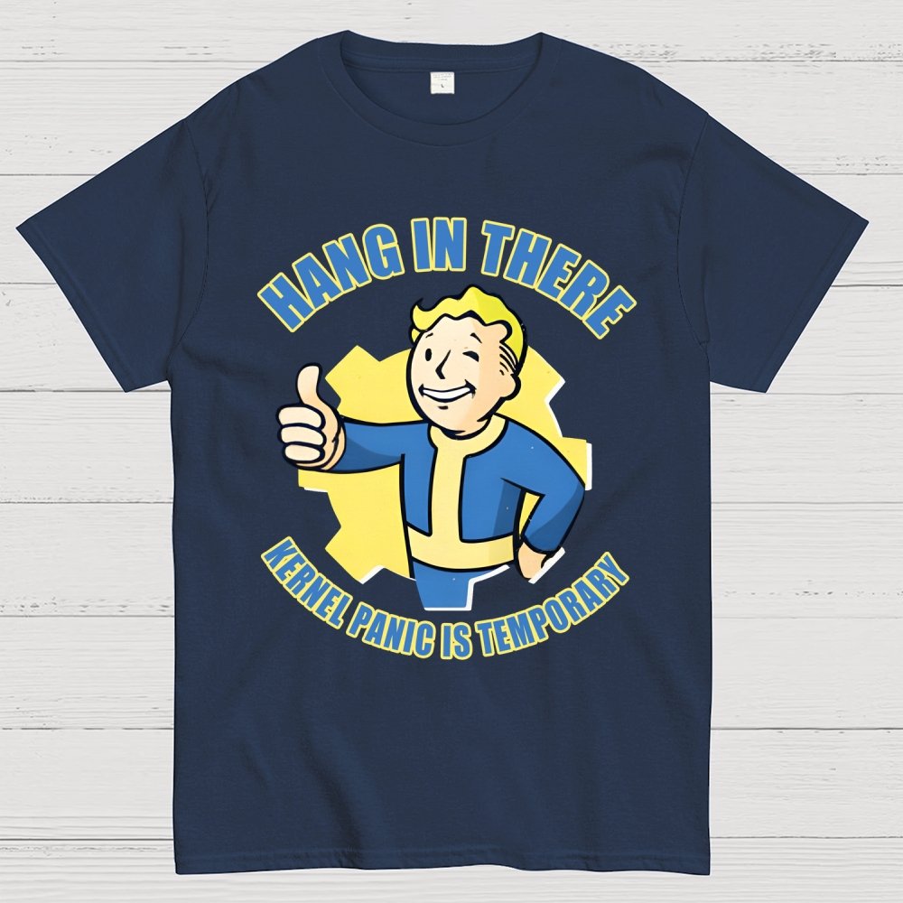 Hang In There-Kernel Panic Is Temporary Geek T-Shirt