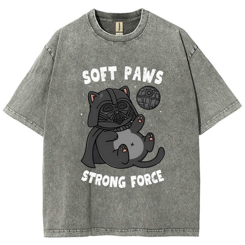 Soft Paws Strong Force Vintage Distressed T-shirt