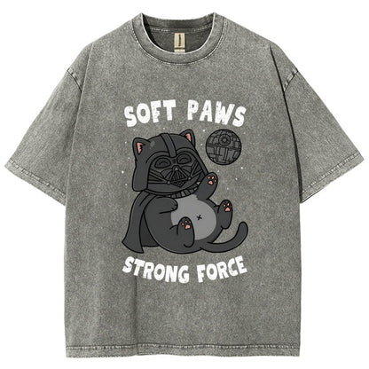 Soft Paws Strong Force Vintage Distressed T-shirt