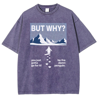 BUT WHY Vintage Distressed T-shirt