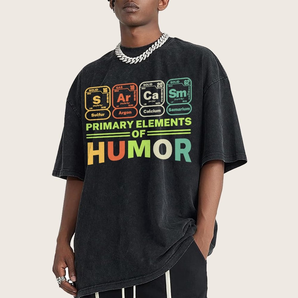 Primary Elements Of Humor Vintage Distressed T-shirt