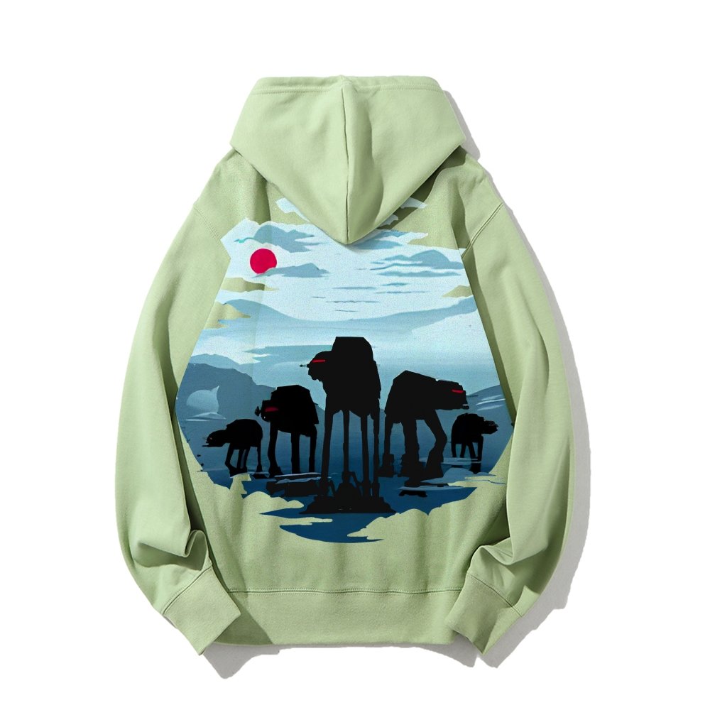Assault Squad Printed Back Cotton Hoodie