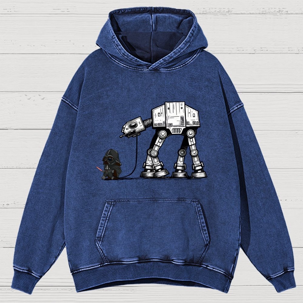 Walking The Imperial Robot Dog Vintage Distressed Hoodie