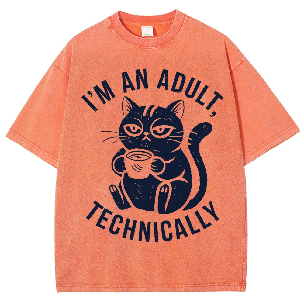 I'm an adult technically Vintage Distressed T-shirt