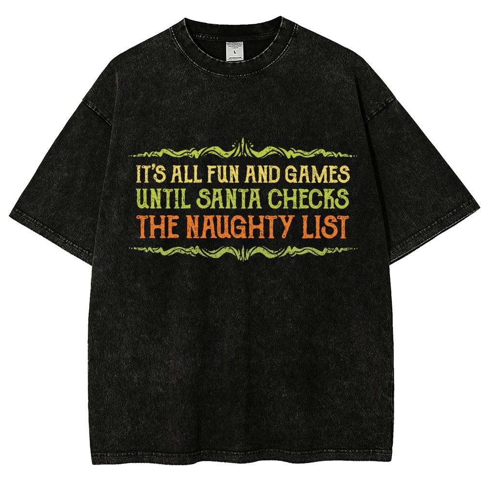 The Naughty List Vintage Distressed T-shirt