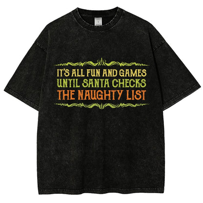 The Naughty List Vintage Distressed T-shirt