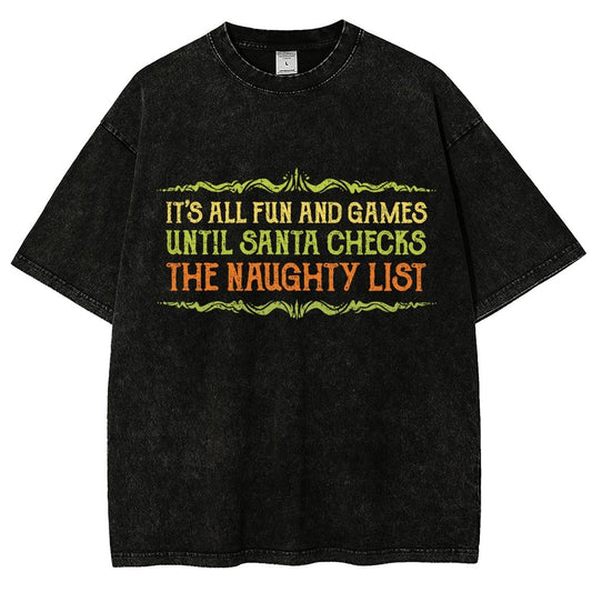 The Naughty List Vintage Distressed T-shirt
