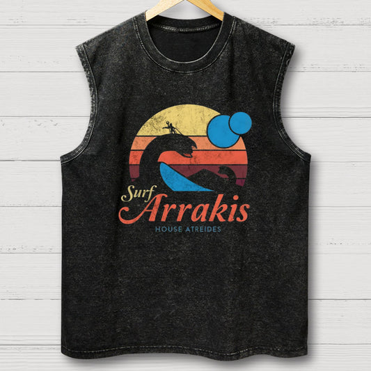 Visit Mysticland Vintage Distressed Washed Tank