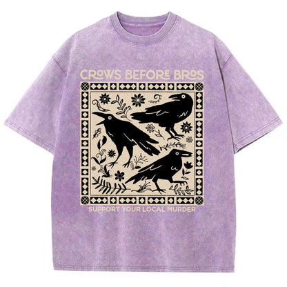 Crows Before Bros Vintage Distressed T-shirt