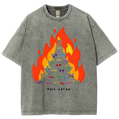 Hail Satan Vintage Distressed T-shirt