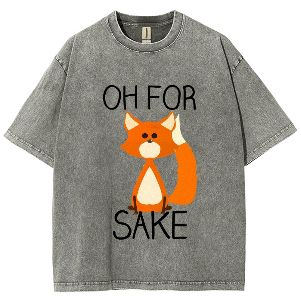 Oh For Fox Sake Vintage Distressed T-shirt