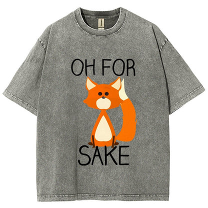 Oh For Fox Sake Vintage Distressed T-shirt