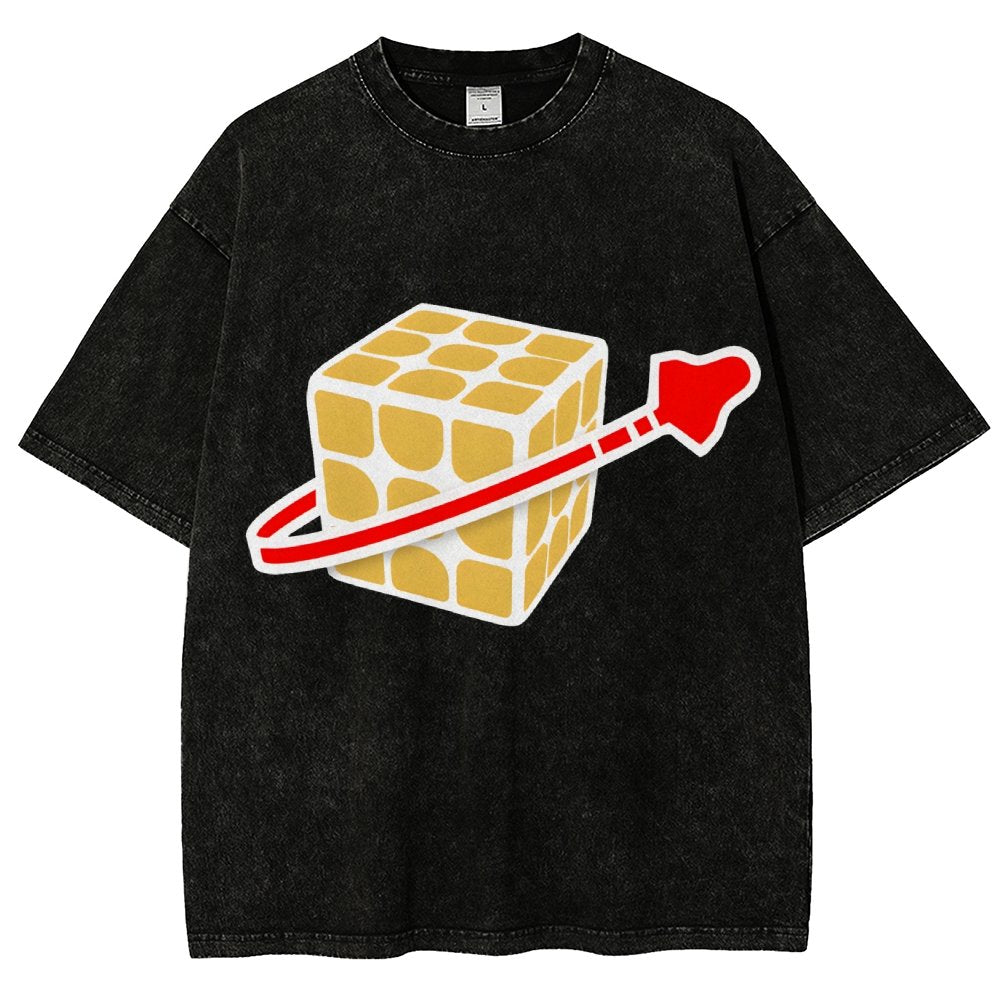 Cubeman Vintage Distressed T-shirt