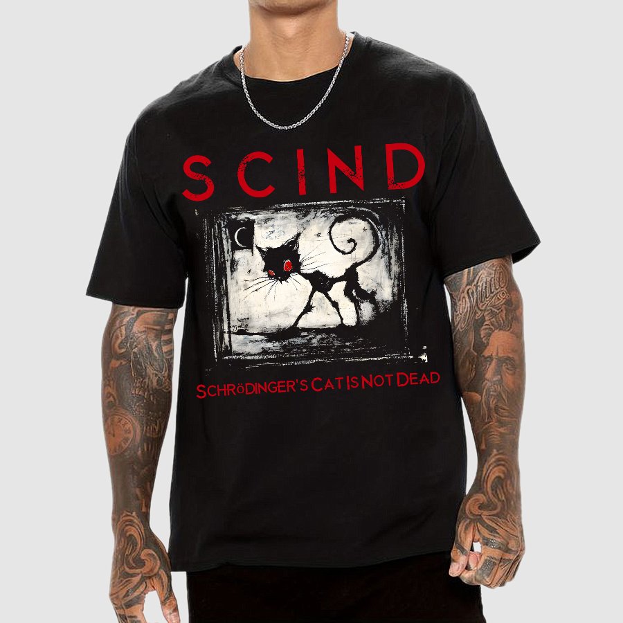 Schrödinger's Cat Is Not Dead | SCIND Geek T-Shirt