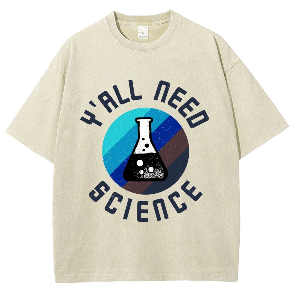 Y'all Need Science Chemistry Biology Physics Vintage Distressed T-shirt