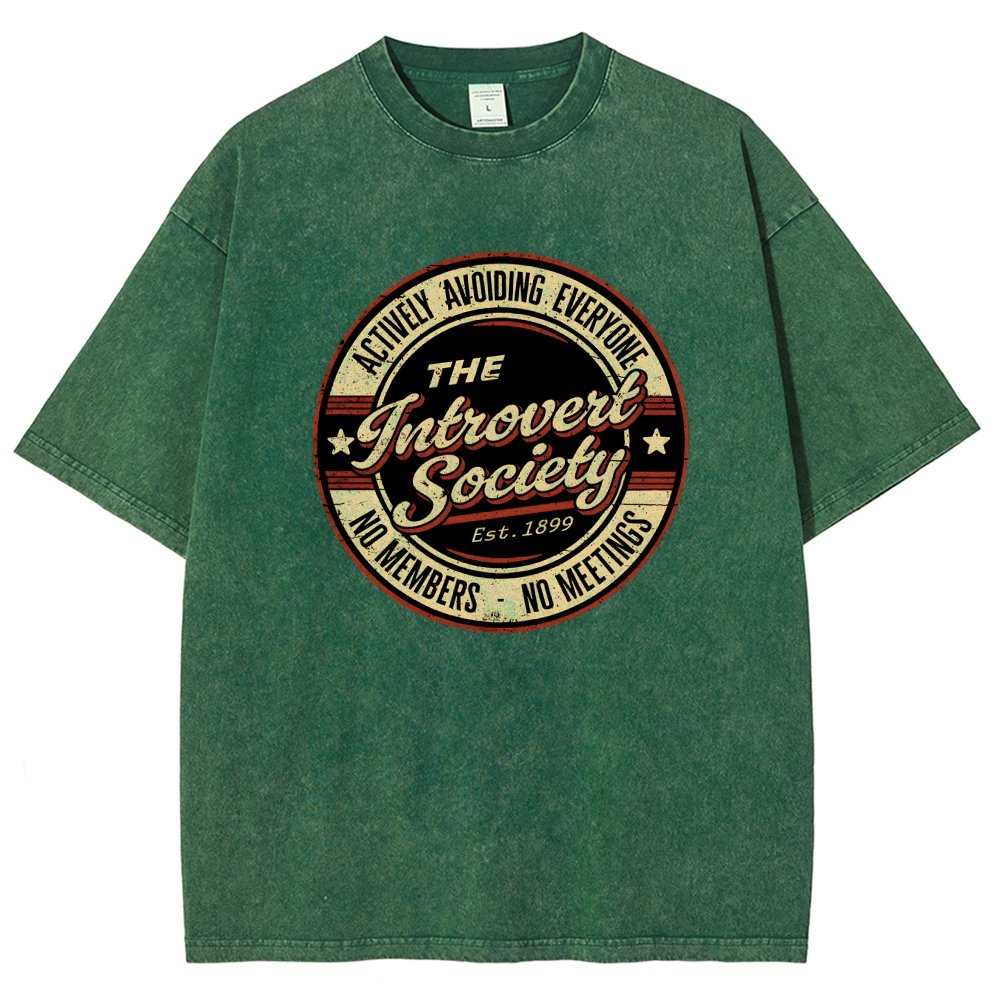The Introvert Society Vintage Distressed T-shirt