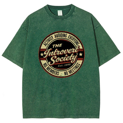 The Introvert Society Vintage Distressed T-shirt