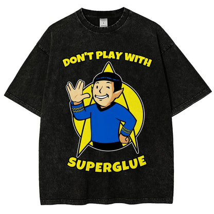 Don't Play With Superglue Vintage Distressed T-shirt