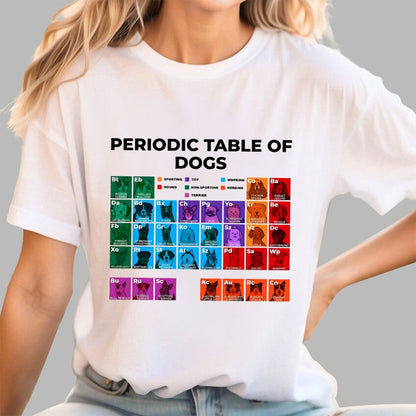 Periodic Table of Dogs  Dog Lover  Funny Science Geek T-Shirt