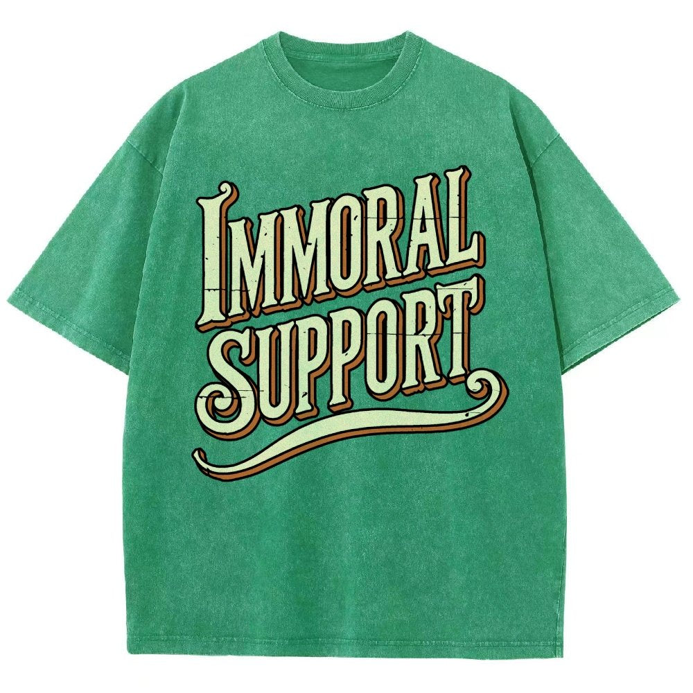 Immoral Support Friend Vintage Distressed T-shirt