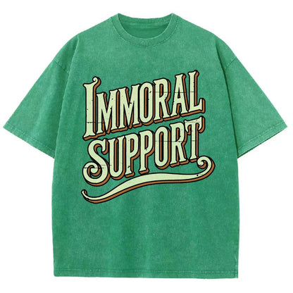 Immoral Support Friend Vintage Distressed T-shirt