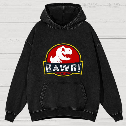 RAWR! Vintage Distressed Hoodie