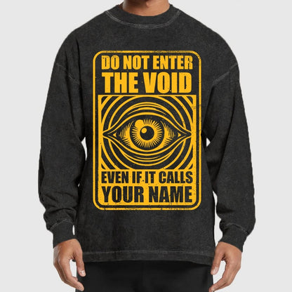 Horror Signs Call Void Washed Long Sleeve Tee