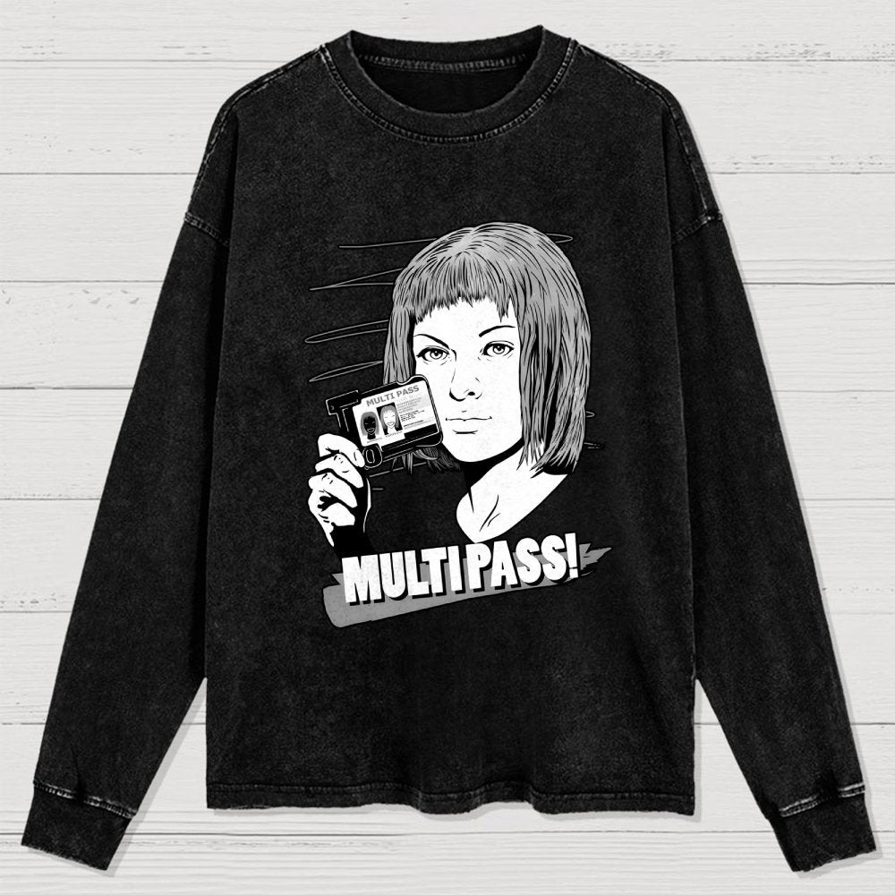 MULTIPASS! Washed Long Sleeve Tee
