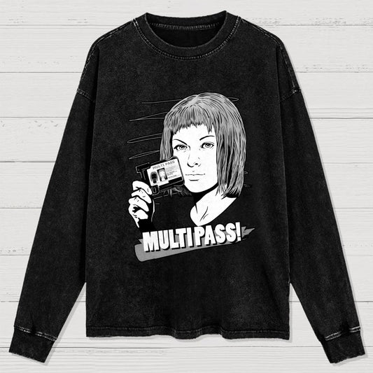 MULTIPASS! Washed Long Sleeve Tee