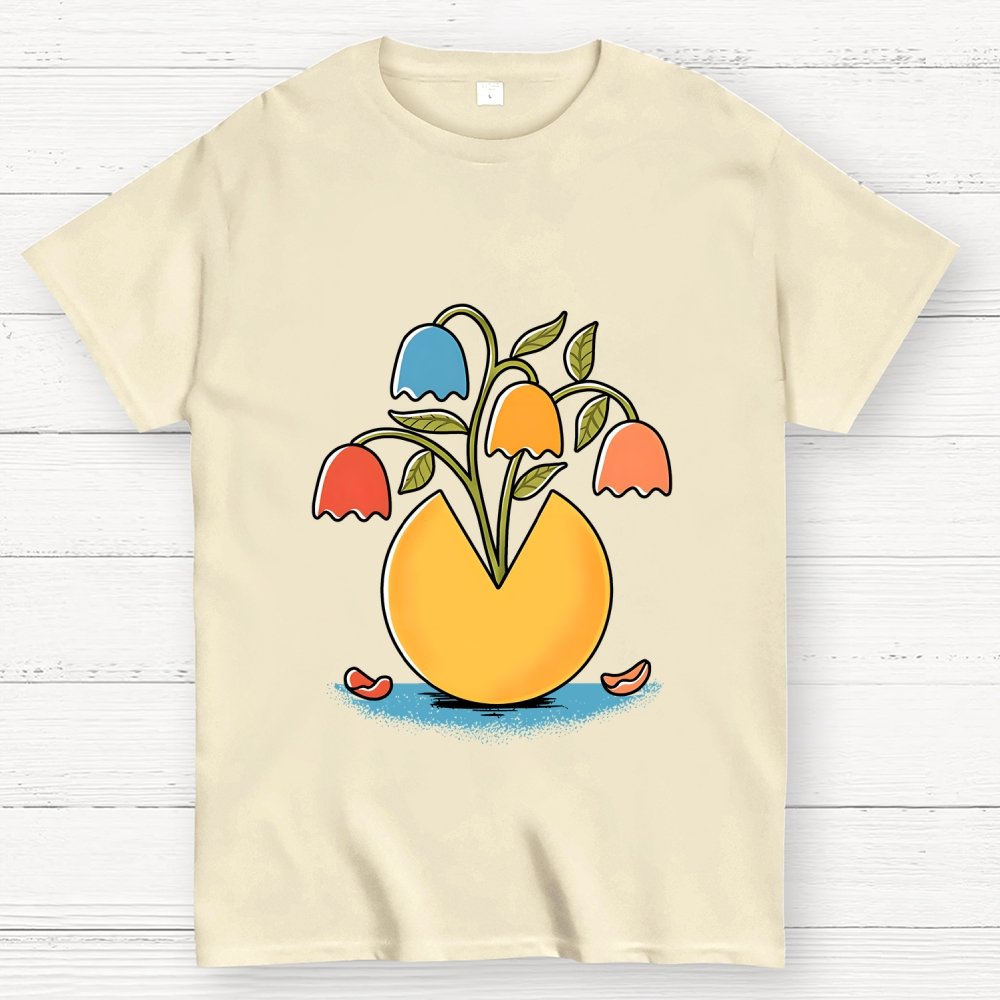 Retro Arcade Flowers Geek T-Shirt