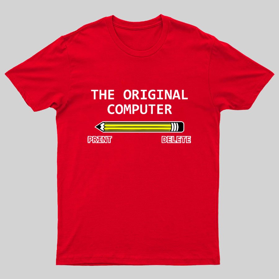 The Original Computer Print Delete Funny Graphic Printing Geeky T-Shirt