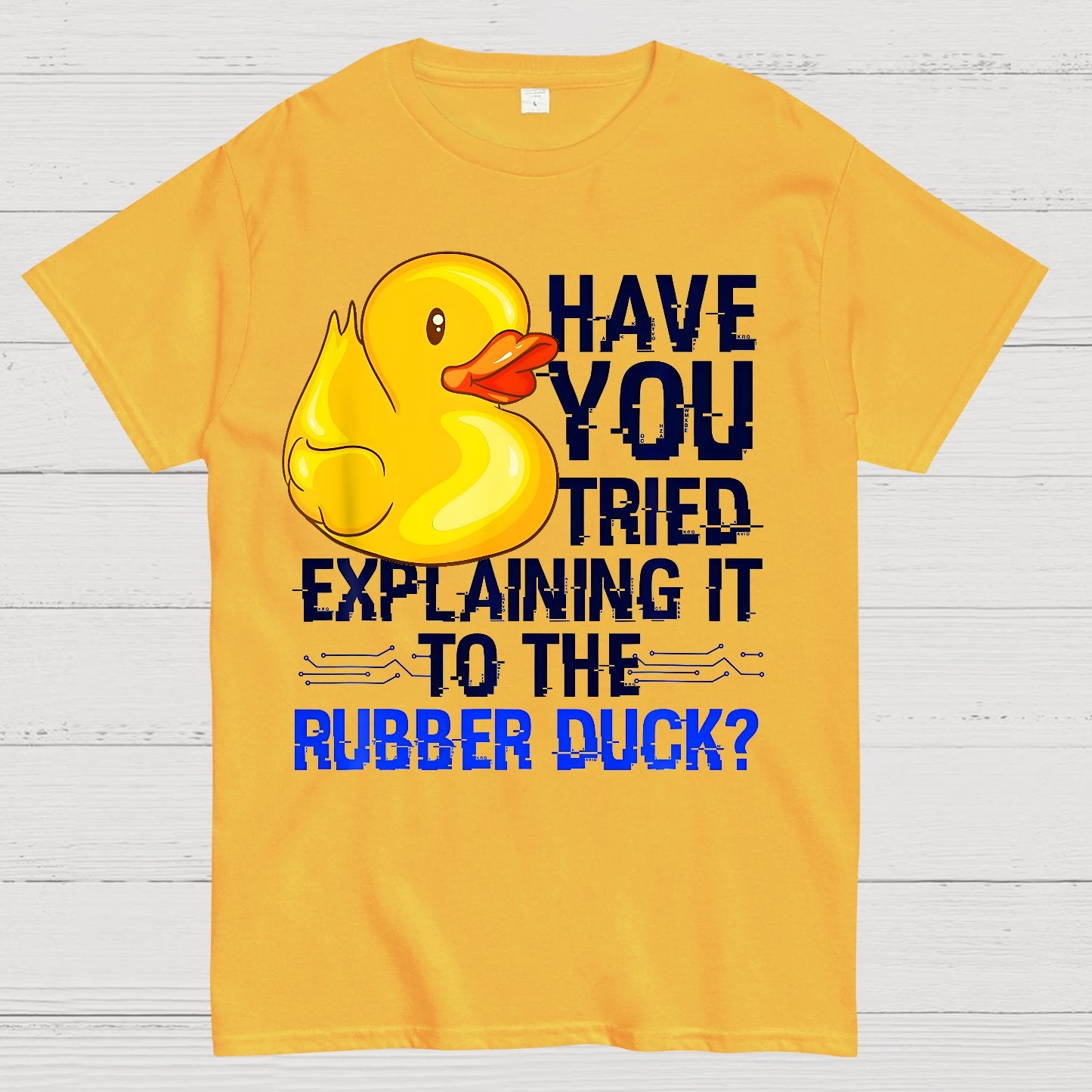 Funny Programmer - Rubber Duck Debugging Geek T-Shirt