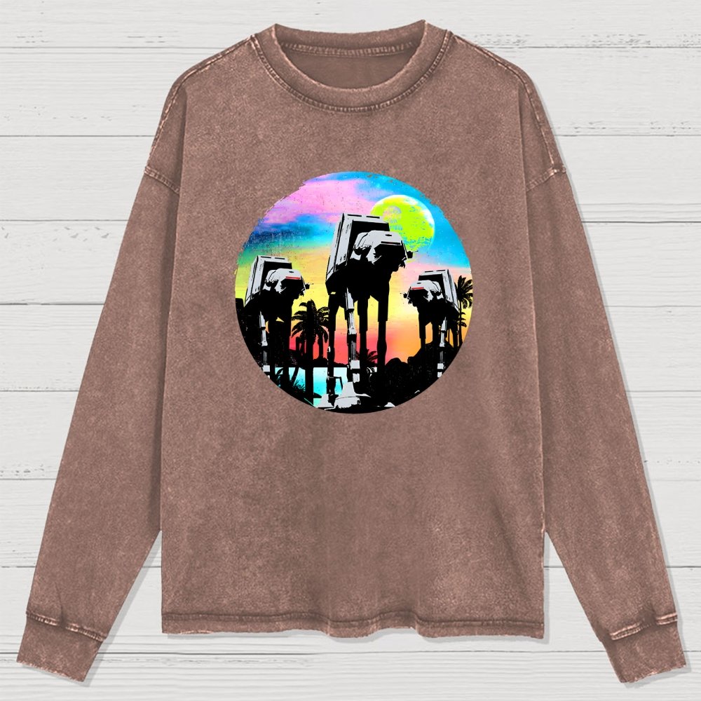 Retro Walker Adventure Washed Long Sleeve Tee