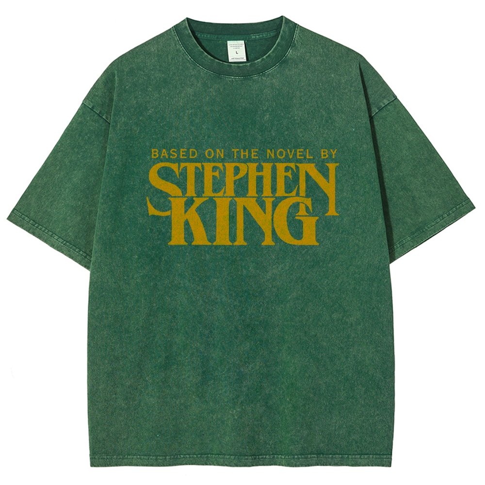 Based On A Novel By Horror Writer Vintage Distressed T-shirt