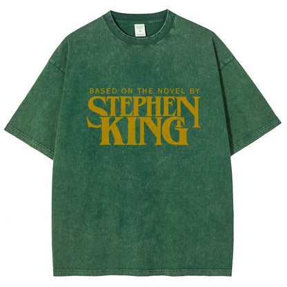 Based On A Novel By Horror Writer Vintage Distressed T-shirt