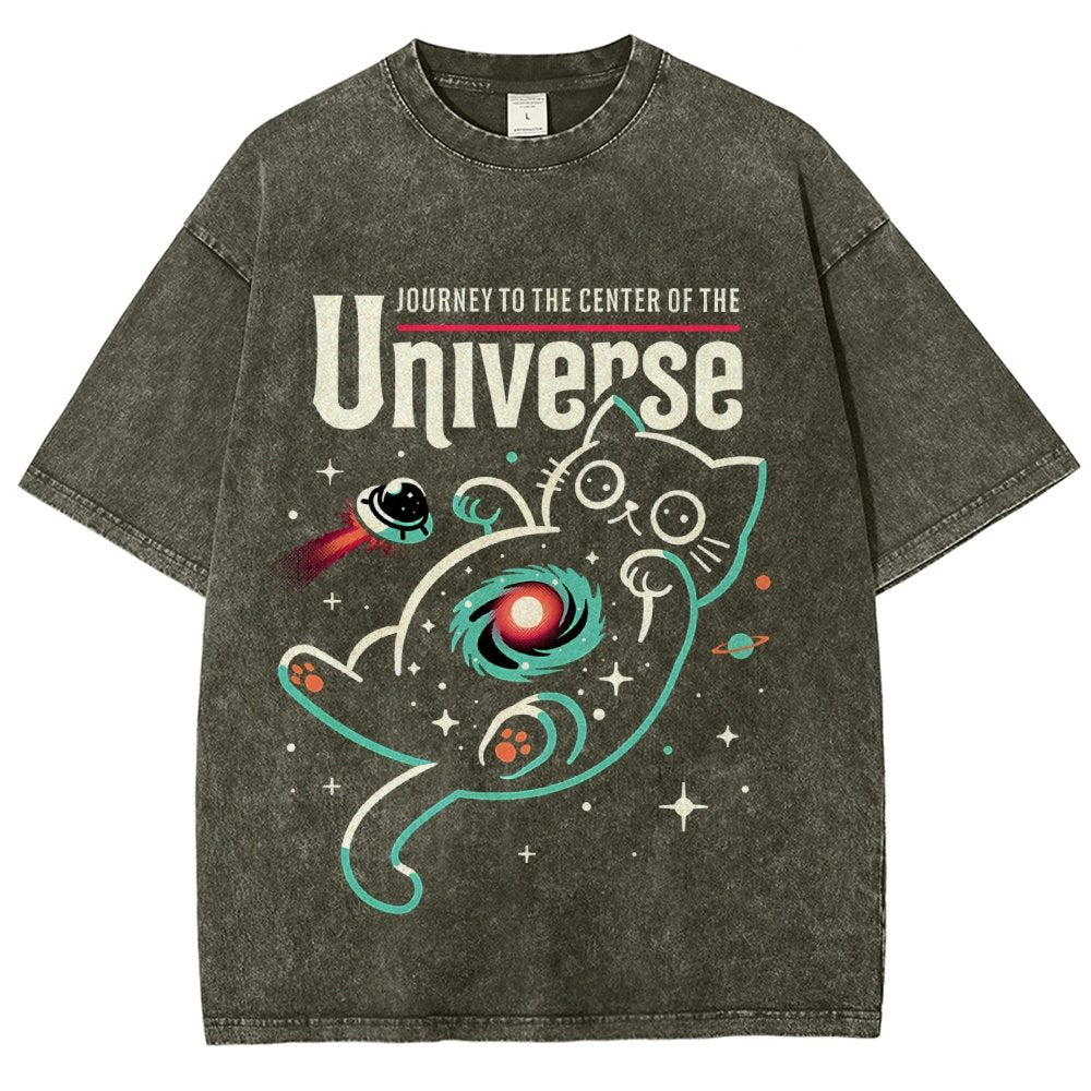Journey to the Center of the Universe Vintage Distressed T-shirt