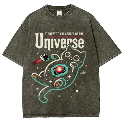Journey to the Center of the Universe Vintage Distressed T-shirt