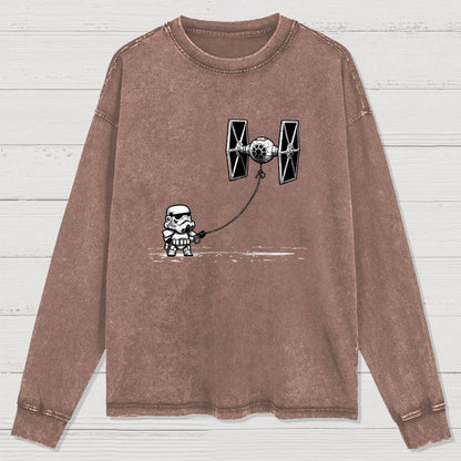 Flying The Galactic Alliance's Kite Washed Long Sleeve Tee