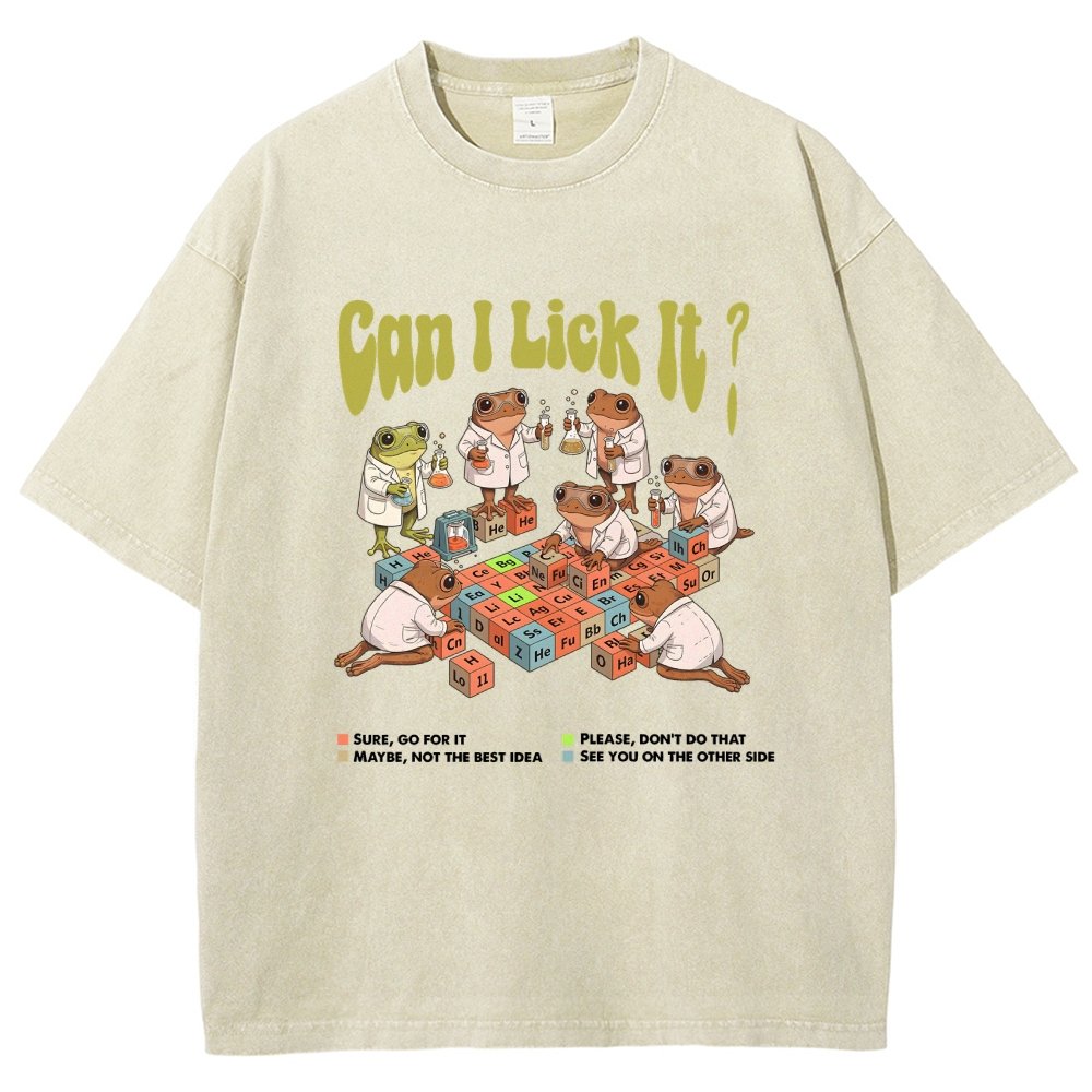 Can I Lick It Periodic Table Vintage Distressed T-shirt