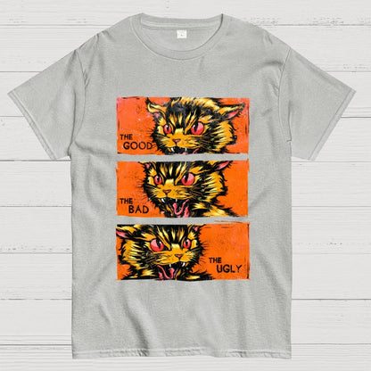 The Good The Bad The Ugly Cat Geek T-Shirt