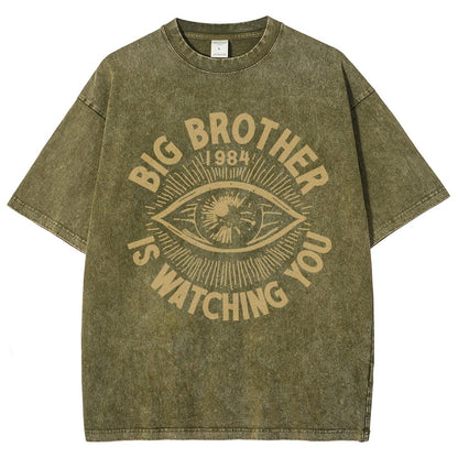Watching You Vintage Distressed T-shirt