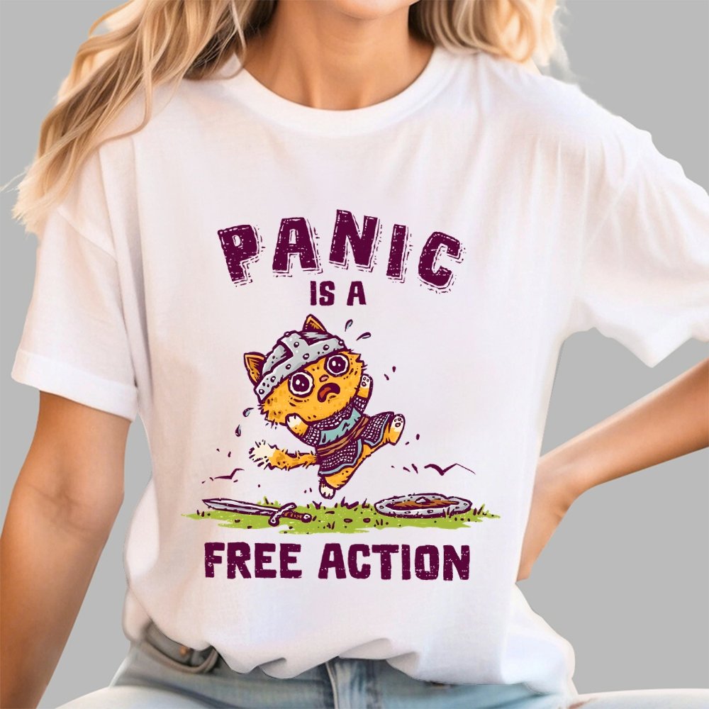 Panic Is A Free Action Geek T-Shirt