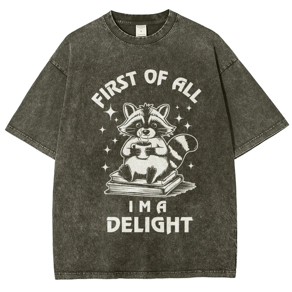 First Of All I'm A Delight Vintage Distressed T-shirt