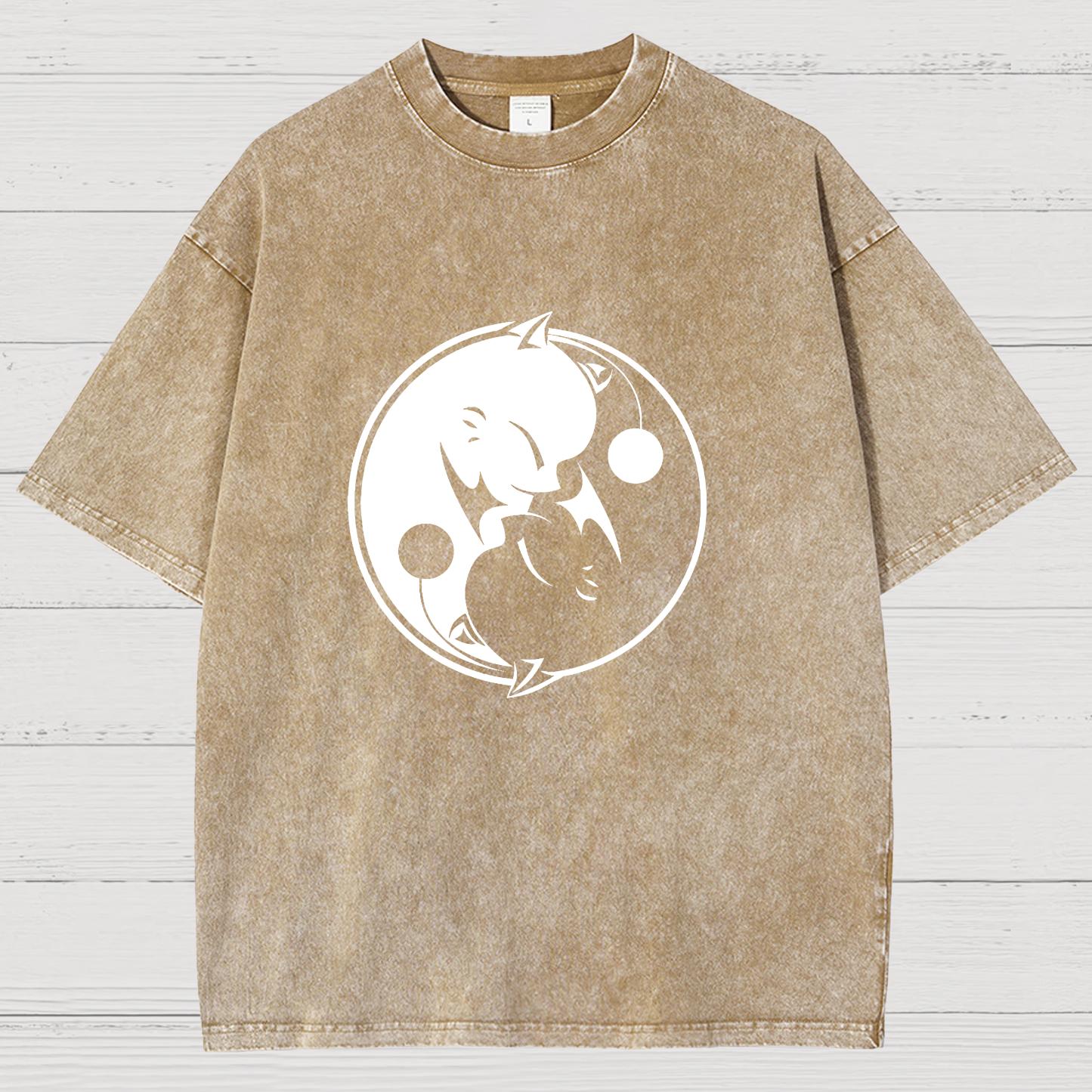YIN YANG MOG Vintage Distressed T-shirt