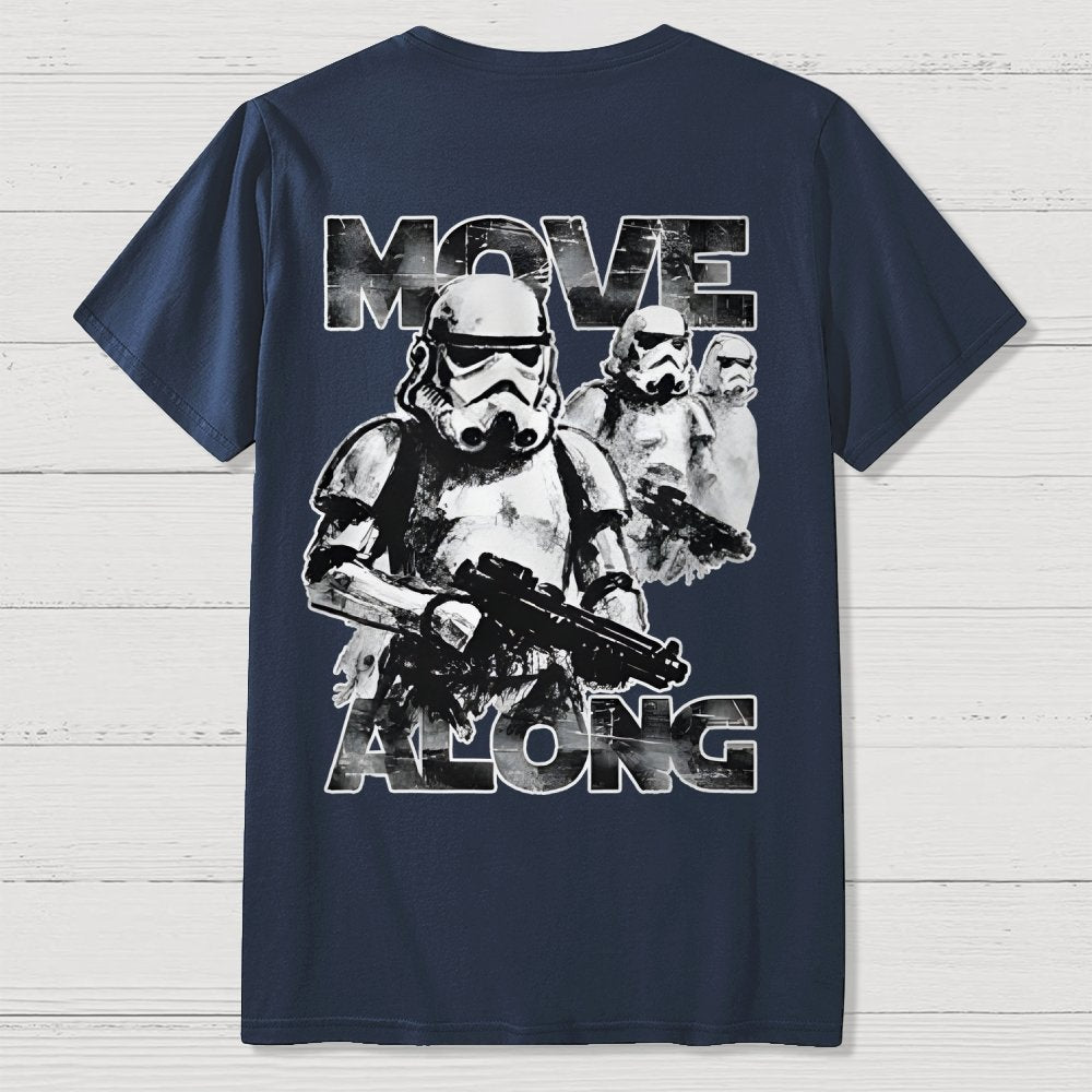 Move Along Front And Back Printing Geek T-Shirt